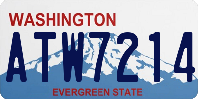 WA license plate ATW7214