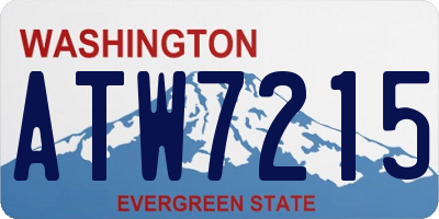 WA license plate ATW7215