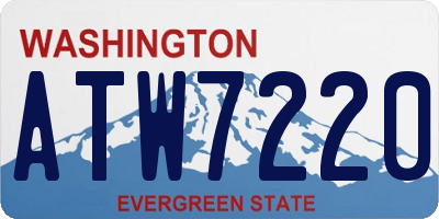 WA license plate ATW7220