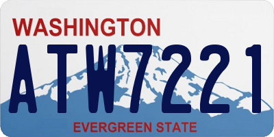 WA license plate ATW7221