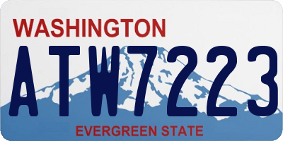 WA license plate ATW7223