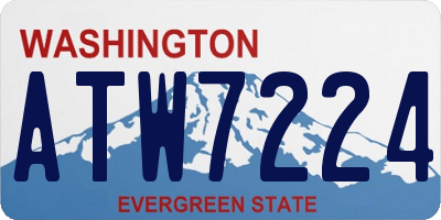WA license plate ATW7224