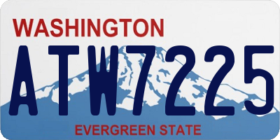 WA license plate ATW7225