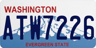 WA license plate ATW7226