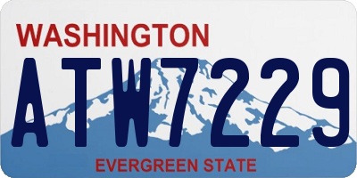 WA license plate ATW7229