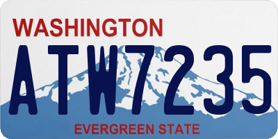 WA license plate ATW7235