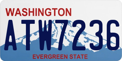 WA license plate ATW7236