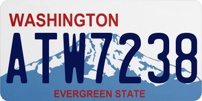 WA license plate ATW7238