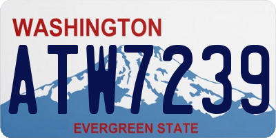 WA license plate ATW7239