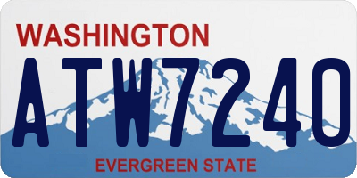 WA license plate ATW7240