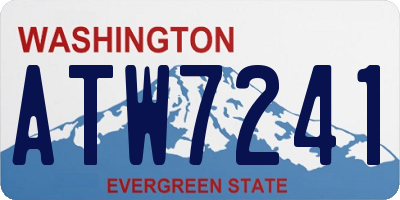 WA license plate ATW7241