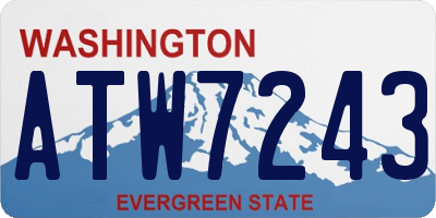 WA license plate ATW7243