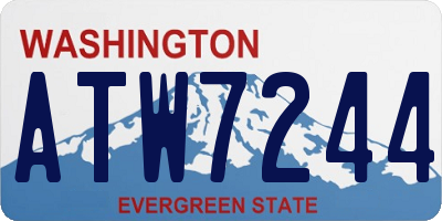 WA license plate ATW7244
