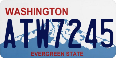 WA license plate ATW7245