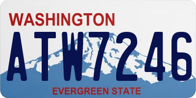 WA license plate ATW7246