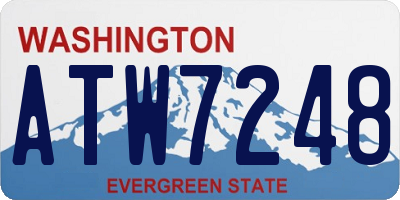 WA license plate ATW7248