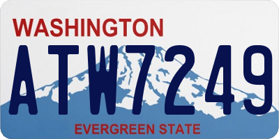 WA license plate ATW7249