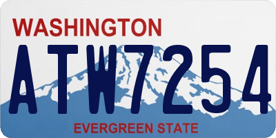 WA license plate ATW7254
