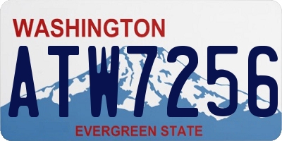 WA license plate ATW7256