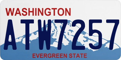 WA license plate ATW7257