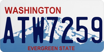 WA license plate ATW7259