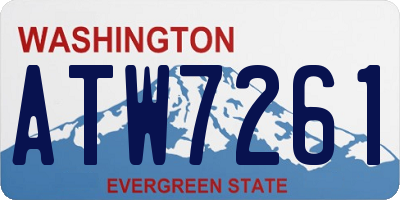 WA license plate ATW7261