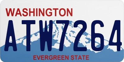 WA license plate ATW7264