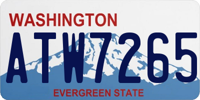 WA license plate ATW7265