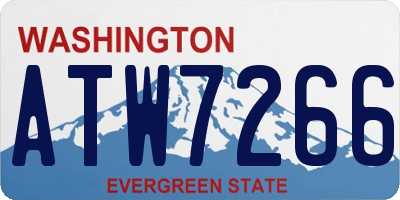 WA license plate ATW7266