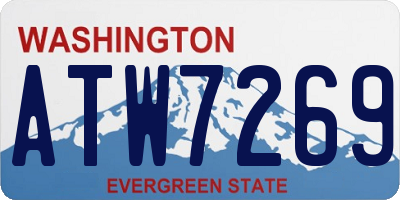 WA license plate ATW7269