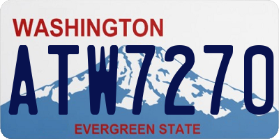WA license plate ATW7270