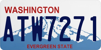 WA license plate ATW7271