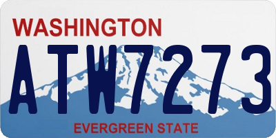 WA license plate ATW7273