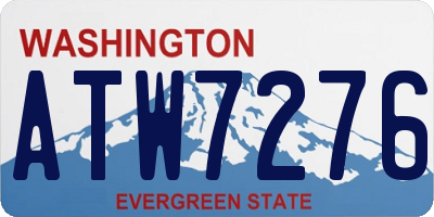 WA license plate ATW7276