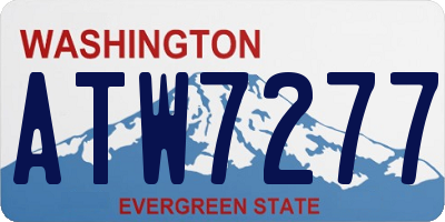 WA license plate ATW7277