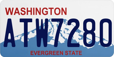 WA license plate ATW7280