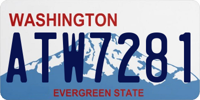 WA license plate ATW7281