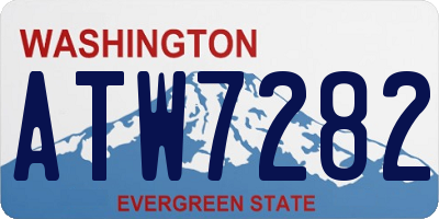 WA license plate ATW7282
