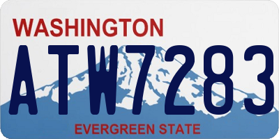 WA license plate ATW7283