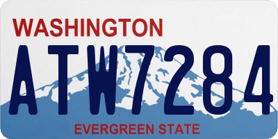 WA license plate ATW7284