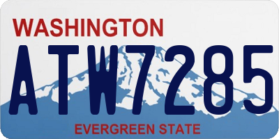WA license plate ATW7285