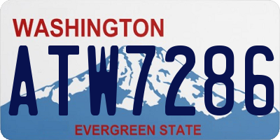 WA license plate ATW7286