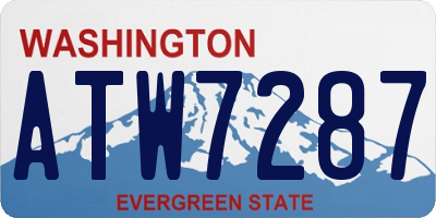 WA license plate ATW7287
