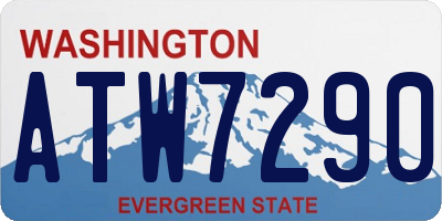 WA license plate ATW7290