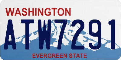 WA license plate ATW7291