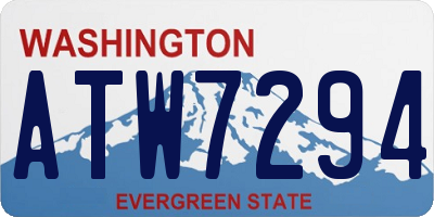 WA license plate ATW7294