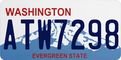 WA license plate ATW7298