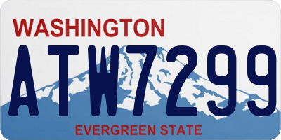 WA license plate ATW7299