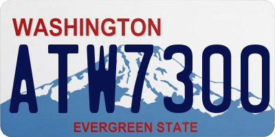 WA license plate ATW7300