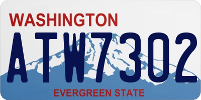 WA license plate ATW7302